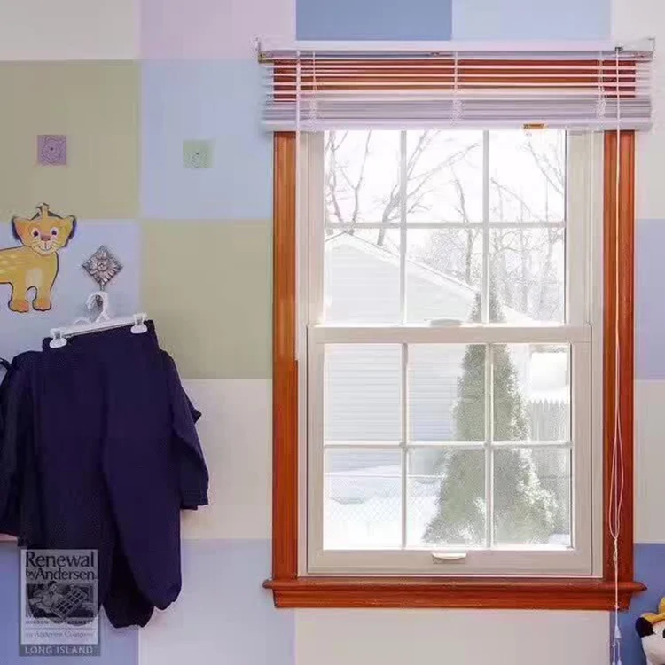 Double glazed aluminum double hung windows waterproof awning window wrought iron vertical awning double hung windows