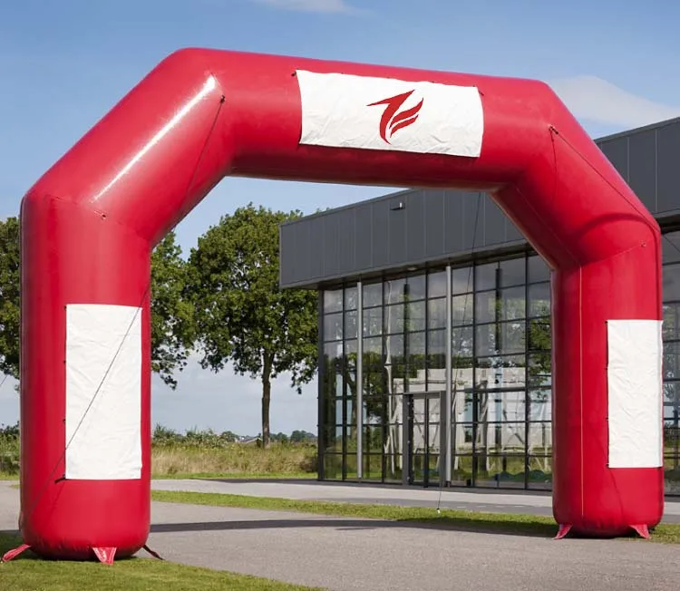 airtight slide inflatable start finish race arch for promotion