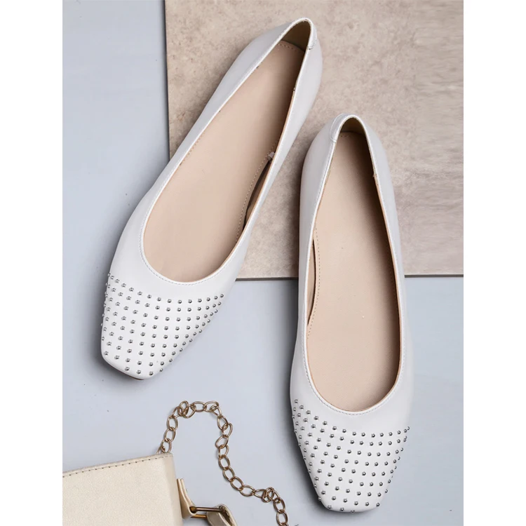 Wholesale FashionWomen Elegant Flat Closed Dress Shoes Ladies Footwear With Price