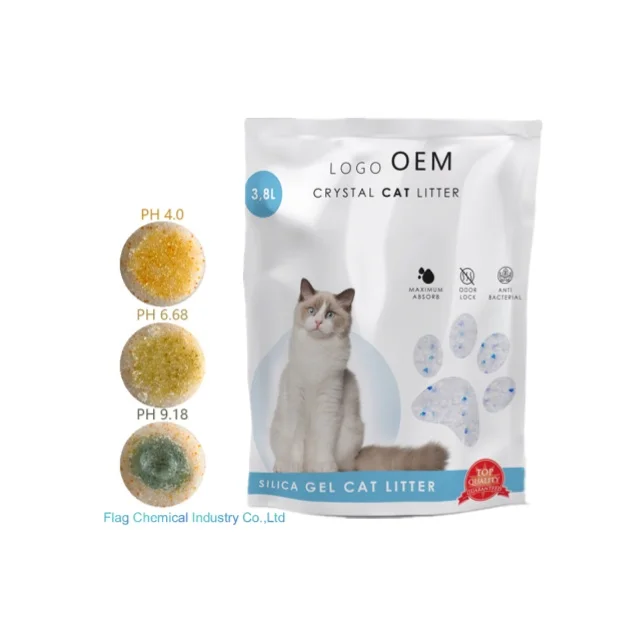 Highly Absorbent health indicator cat litter PH indicator silica gel cat litter