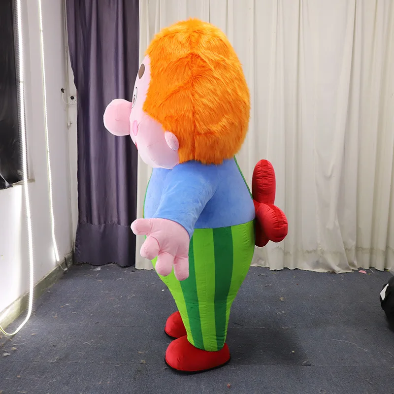 Moving plush mascots cartoon character inflatable Carlson mascot costume for adults