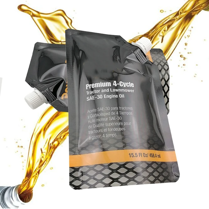 458 ml  15.5 FL OZ. plastic packaging stand up spout pouch for chemical use Motor vehicle engine oil with resealable  screw cove