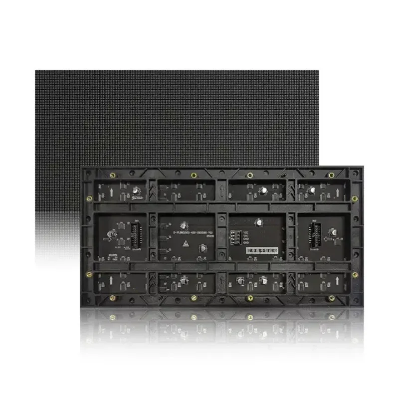 The P2 module display board with a standard indoor size of 320*160 mm can be used for indoor advertising screens