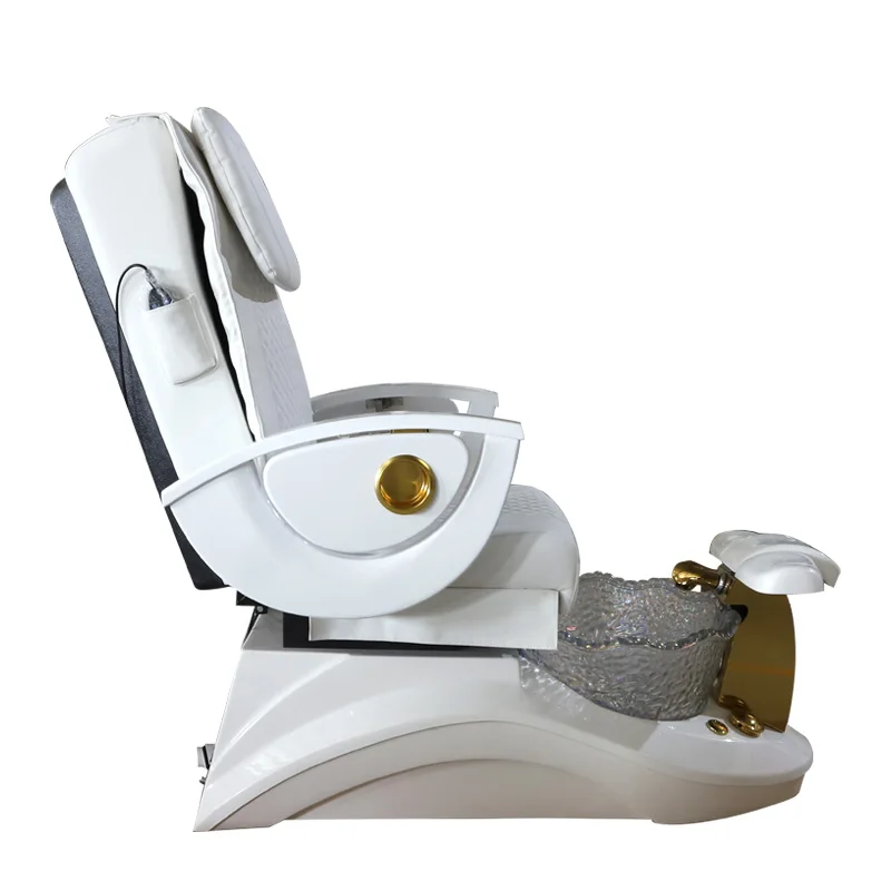 dubai royal custom white and pink whirlpool electronic manicure pedicure chair for men