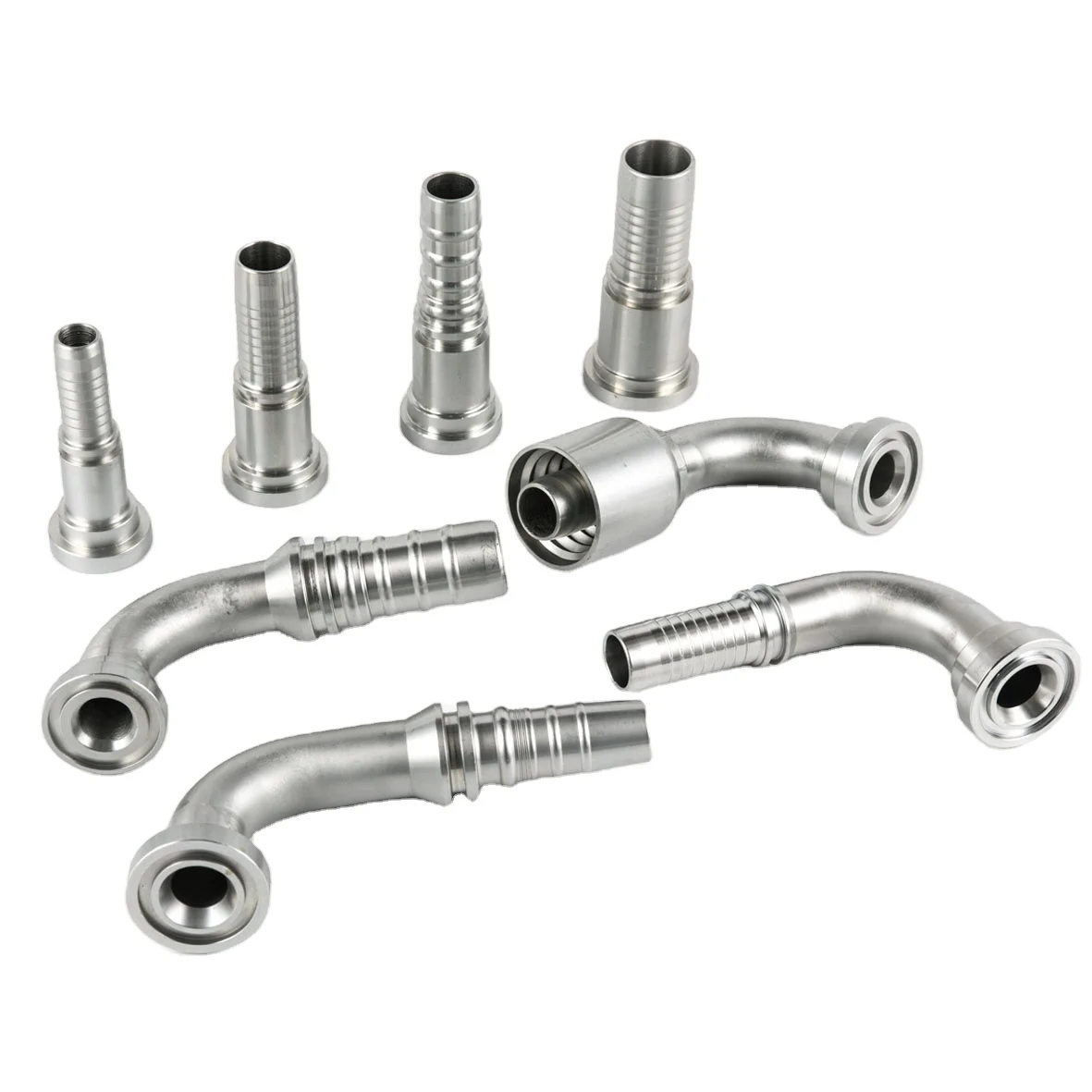 JAZZY Interlocking Ferrule BSP BSPT JIC ORFS Stainless Steel Hydraulic Hose Fitting Female Metal Banjo