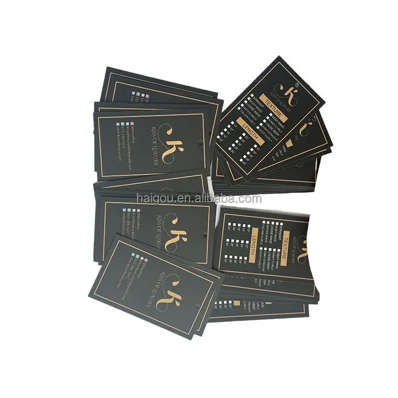 Hair Accessories Custom Box Wig cap Thank you Card Business Card Hair Tags