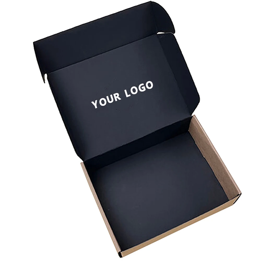 Hot selling wholesale brown kraft folding clothing shipping packaging box custom corrugated mailer box