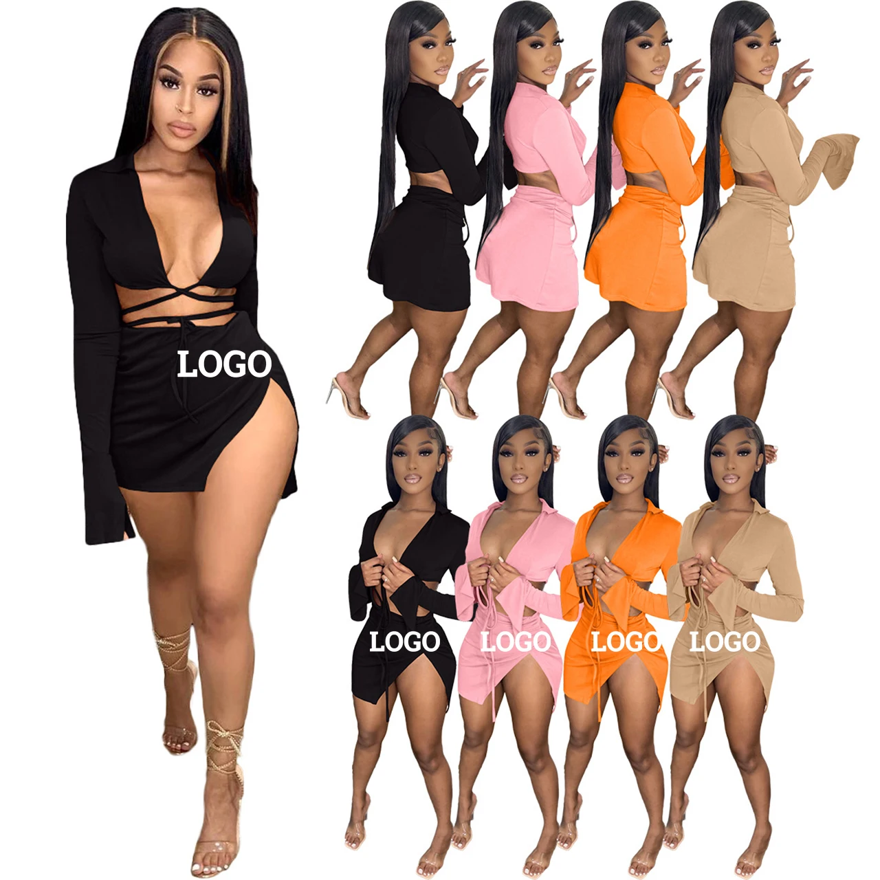 2022 new drawstring dress sexy club dress sleeveless short tank top hollow out strapless bodycon dress women summer clothes