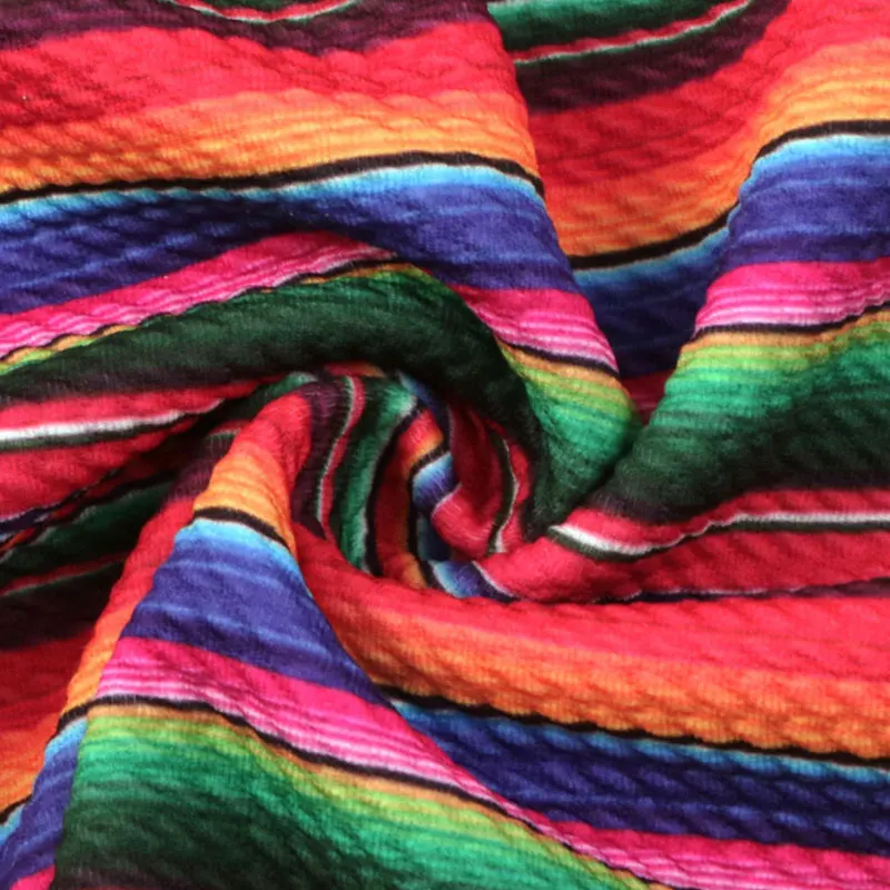 Fall custom designer waffle christmas grinch printed cartoon thick knit boutique four sided liverpool bullet fabric by the yard