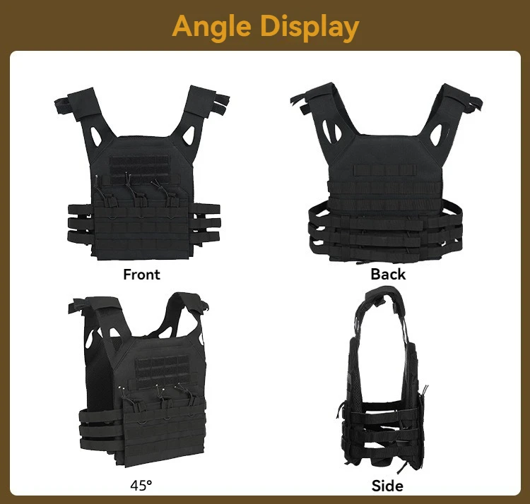 Adjustable Tactical Vest Molle Vest Outdoor Hunting Combat Paintball Molle Plate Carrier Vest