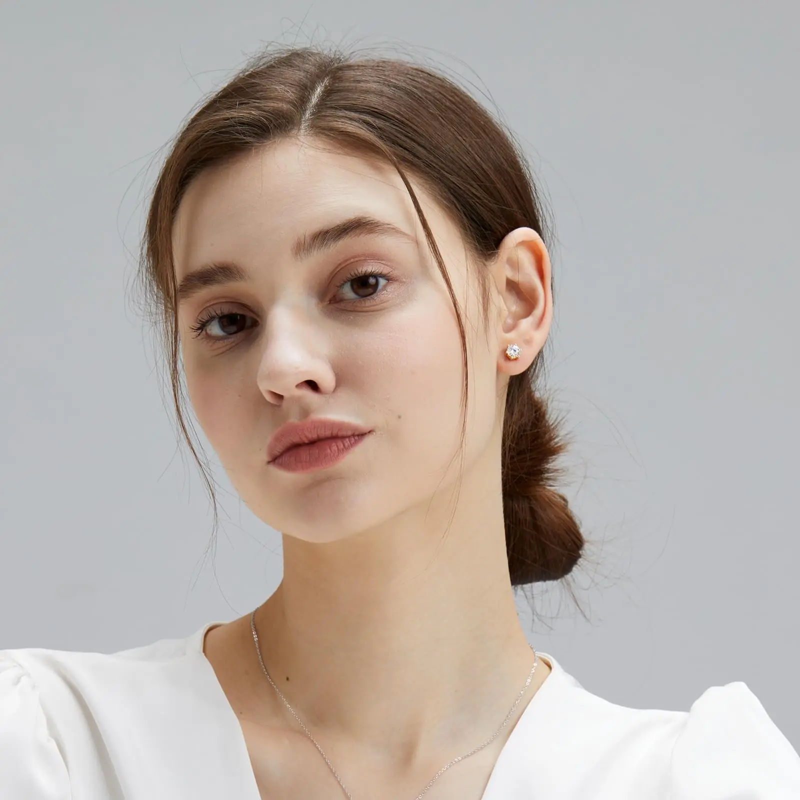 Factory Price VVS Diamond Earring 925 Sterling Silver Men Women Jewelry Round Cut GRA Certificate Moissanite Stud Earrings