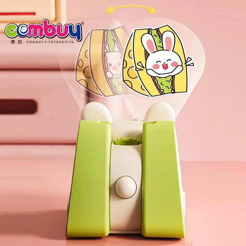 Dynamic projector chassis 360 rotating cute kids toy mini watch projection