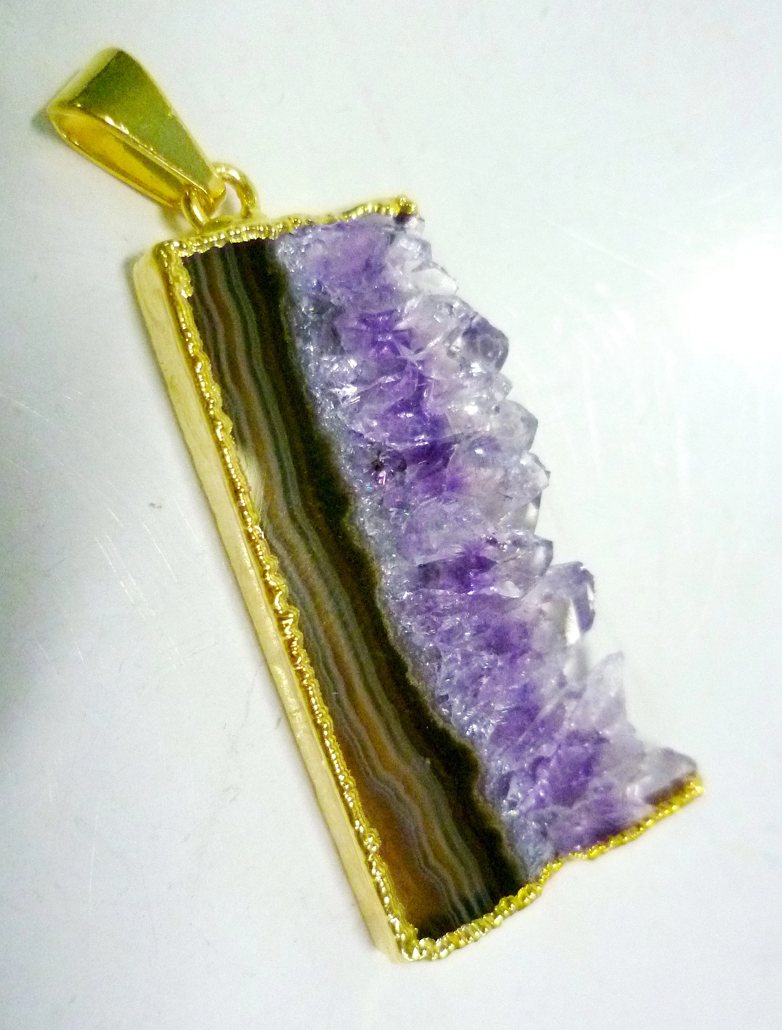 PLATED AMETHYST PENDANT