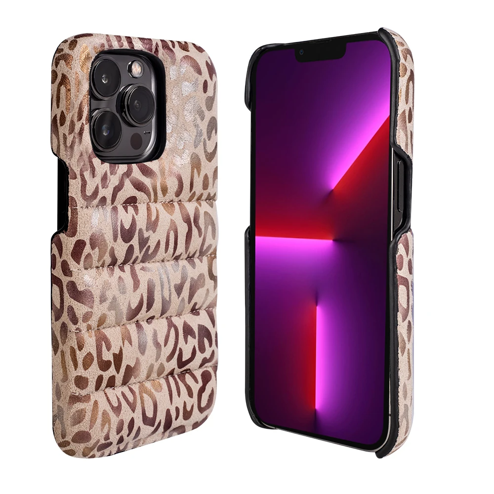 Puffer Case for iPhone 14 13 Cute Luxury Down Soft Touch Jacket Protective Fluffy Phone Cover 12 11 Pro