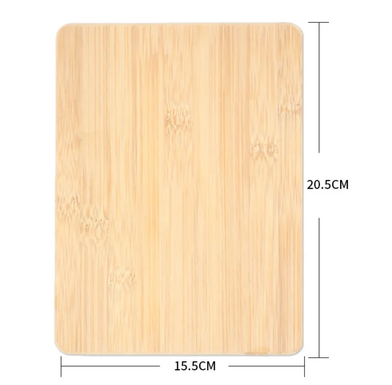 Прямоугольная квадратная бамбуковая разделочная доска с набором ручек