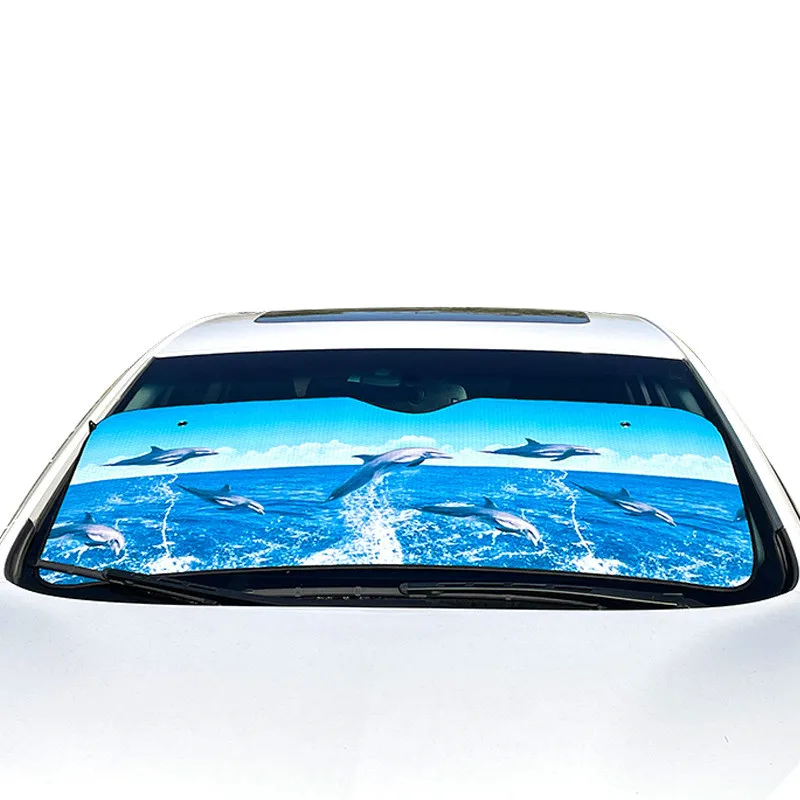 Foldable Front Windshield Sun Shade 1-Piece Foldable UV Ray Reflector Auto Front Window Sun Shade Visor Car Window Sunshades