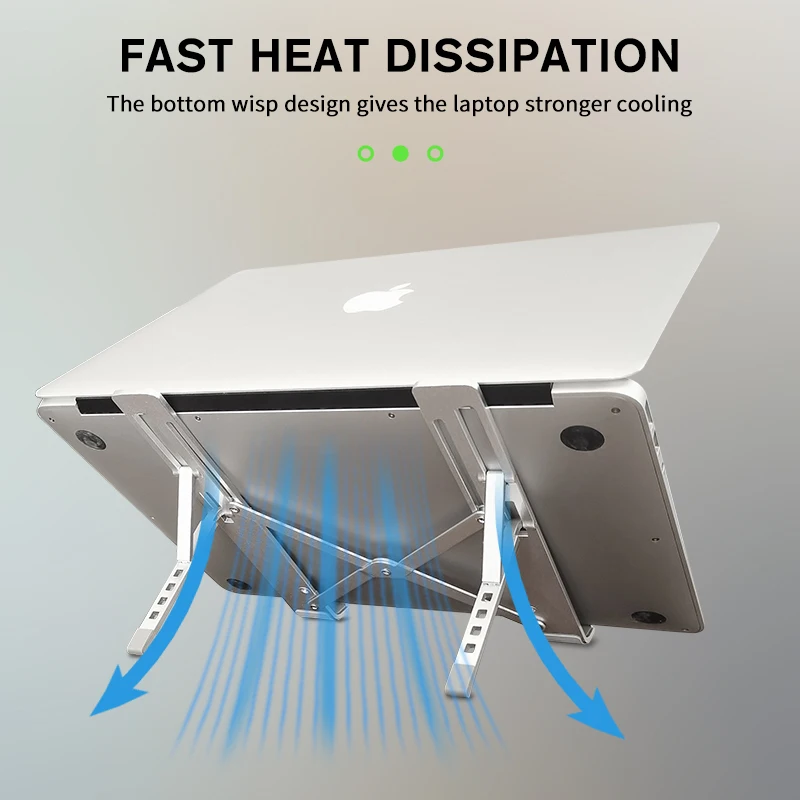 11-17 Inch Cooling Stand Folding Adjustable Angle Desktop Laptop Stand Universal Non-slip Laptop Stand