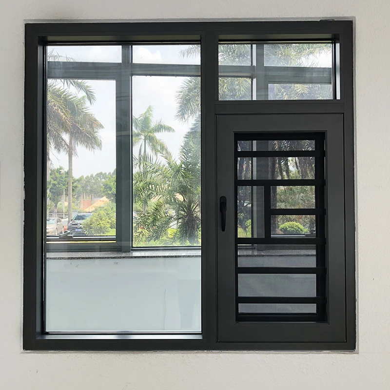 Custom Casement Window Thermal Break Aluminum Insulated Double Glazed Windows For Home