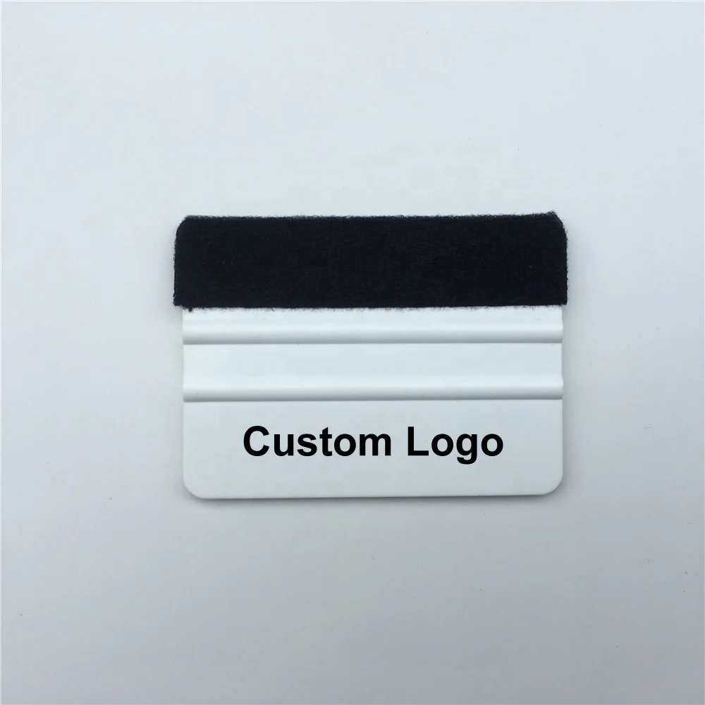 Белый скребок для нанесения логотипа на заказ, войлочный инструмент для виниловой упаковки автомобиля