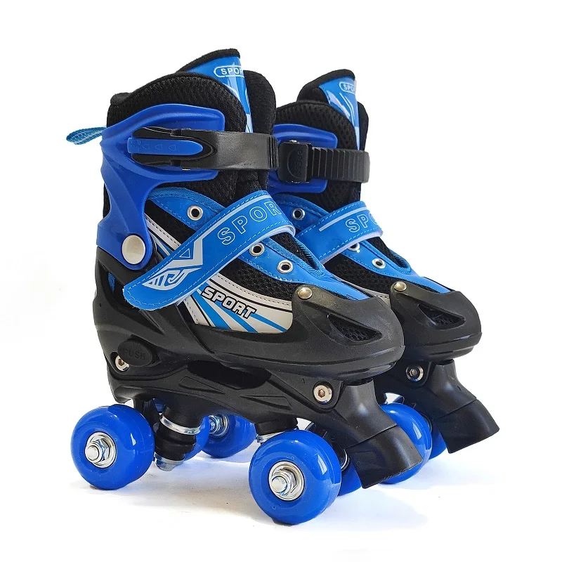 Children Double Row Outdoor Kids Skates Shoes For Kids Adjustable 4 Roller Skate