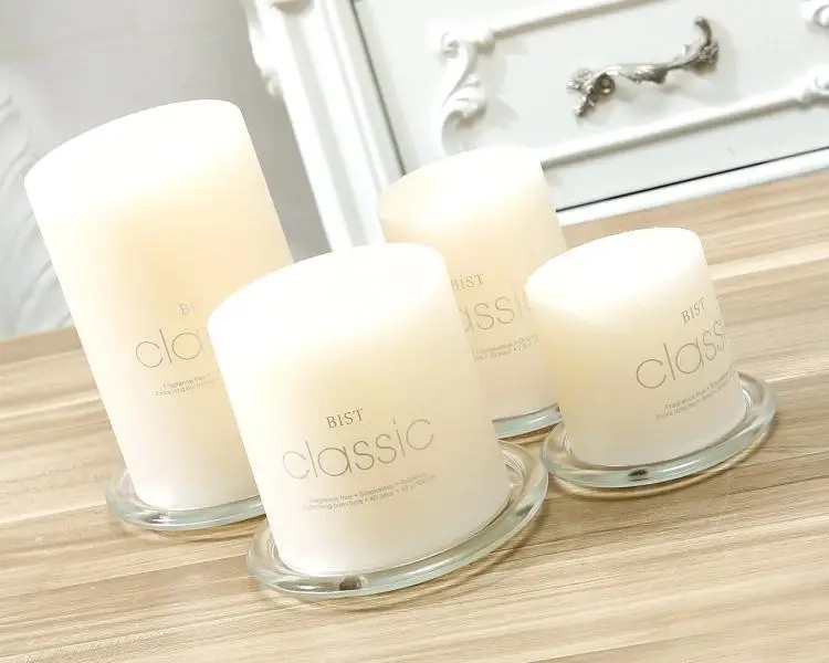 wholesale 42 Hr Smokeless Long Burning Unscented White Classic Pillar Candles for Wedding Dinner Spa Home Party Decor