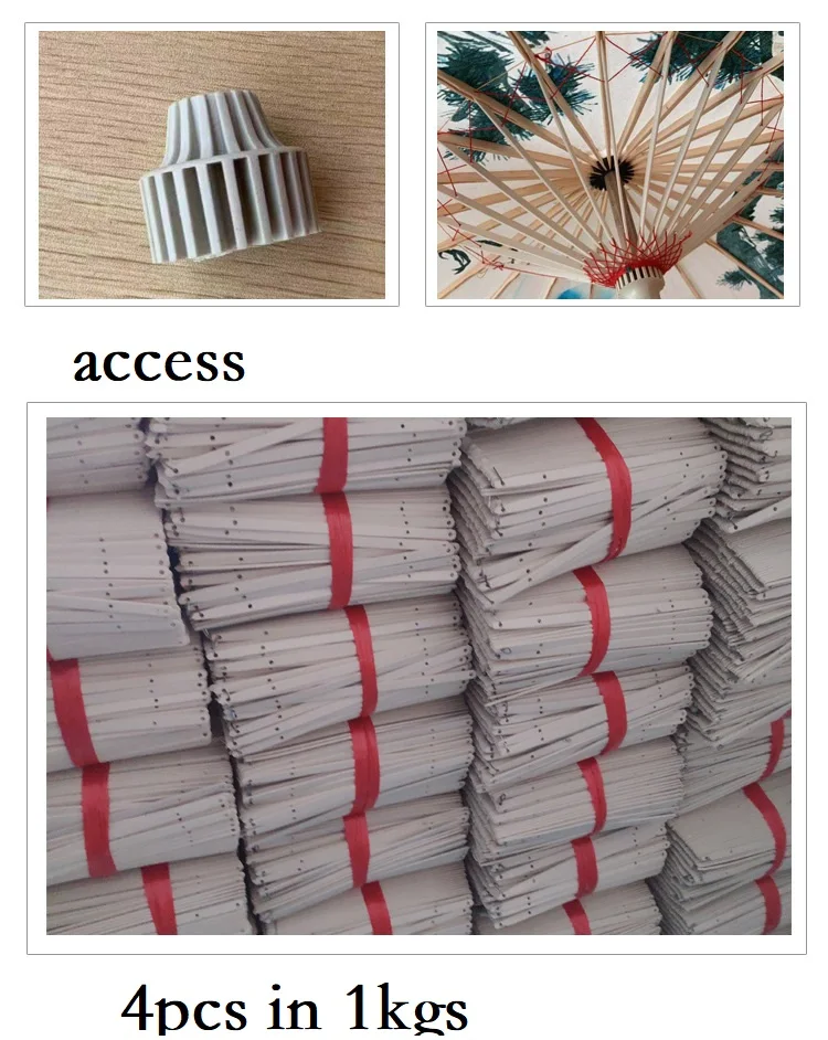  wholesale 84cm/33in semi -hand products with accessories bamboo umbrella
