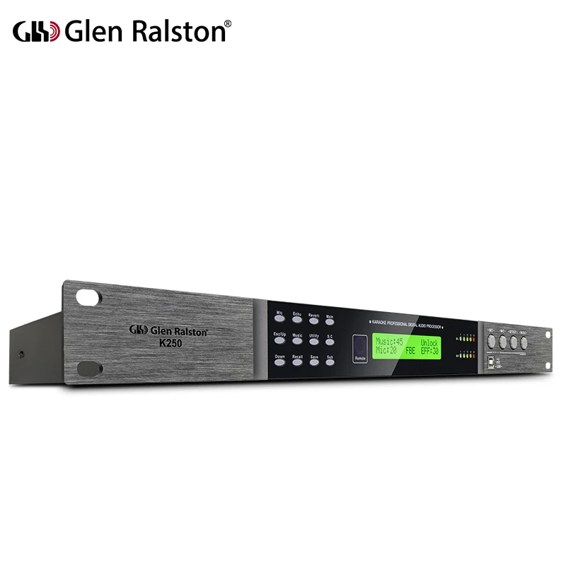 Glen Ralston K250  Effactor + power amplifier integrated machine power amp circuit switch class 2 channel 600watts  professional