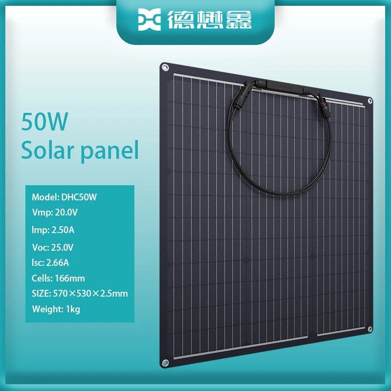 Waterproof Monocrystalline Bendable Charger Off-Grid EFTE Balcony Flexible Solar Panels 50w 100w 220w for home RV Boat Van Car