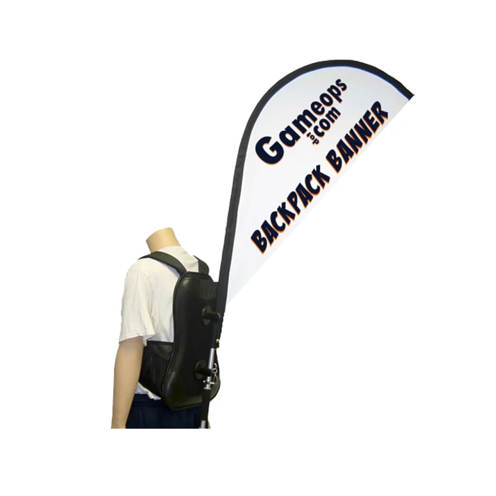 Walking Advertising Mobile Banner Backpack Flag Billboard