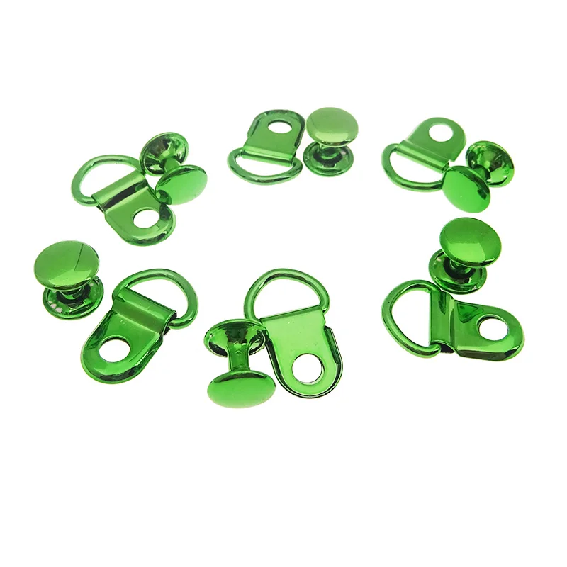 Bags Parts Accessories Green Metal D-Rings Shoes Picture Frame Straps Hangers Double Rivet Stud Boots