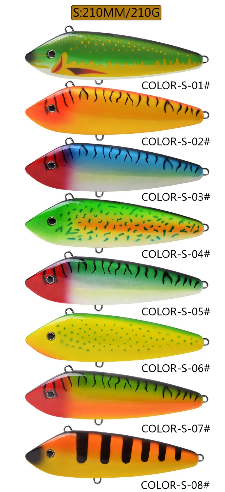 Производство 210 г, 420 г, приманка для тунца, тролля, Тонущая приманка для крупной рыбы, плавающая приманка с глубоким вибом, приманка для тунца, тролля