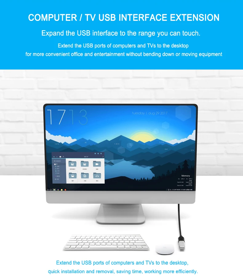 Mindpure high quality 0.5M 1M 1.5M 2M 3M USB 2.0 3.0 Data Extension cable AM/AF Male to Female USB Extended Cable