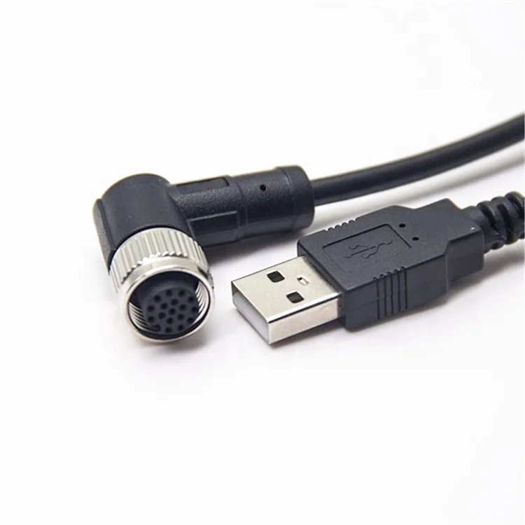 M12 USB-кабель «Мама» «папа» водонепроницаемый разъем штырь камеры провод Micro MINI IP67 RS485 RS232 2 5 8 4Pin 5P 12Pin 17Pin A