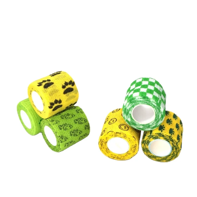 Self Adhesive Printed Cohesive Elastic Bandage For football shoulder protection adhesive bandages