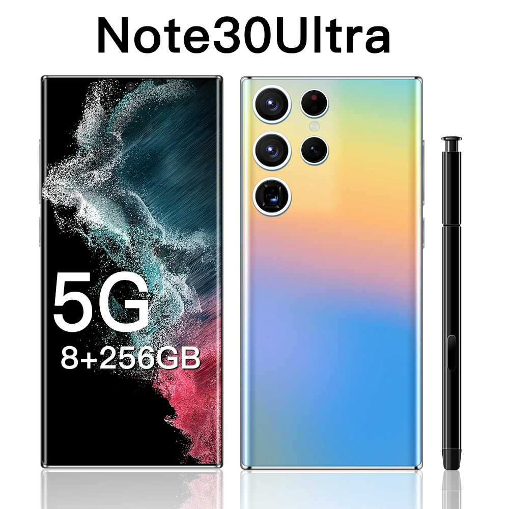 Note 30+ Global version unlocked 4G 5G Smartphone 8GB+256GB Mobile Phones Android 11 Large screen Fingerprint mobile phone