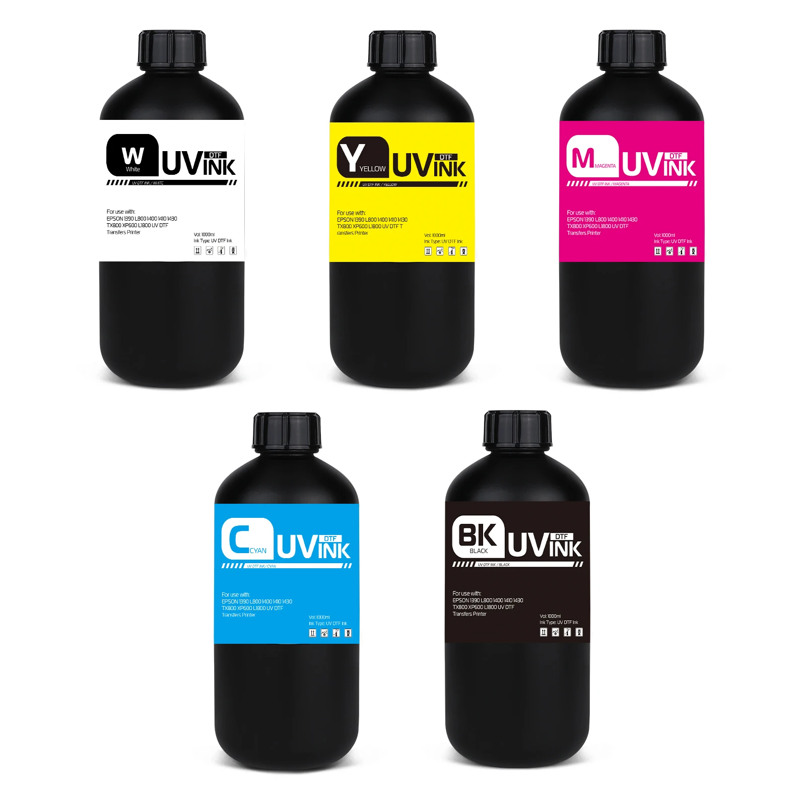 Xcellent 1000ML Hot sale High quality  DTF UV ink for EPSON 1390 L800 1400 1410 1430 TX800 XP600 L1800 UV DTF Transfers Printer