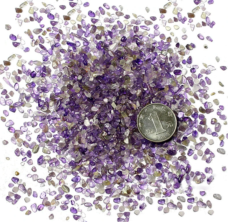 100G Bag Natural Rose Quartz Amethyst Rock Crystals Healing Stones Gravel Tumbled Stone