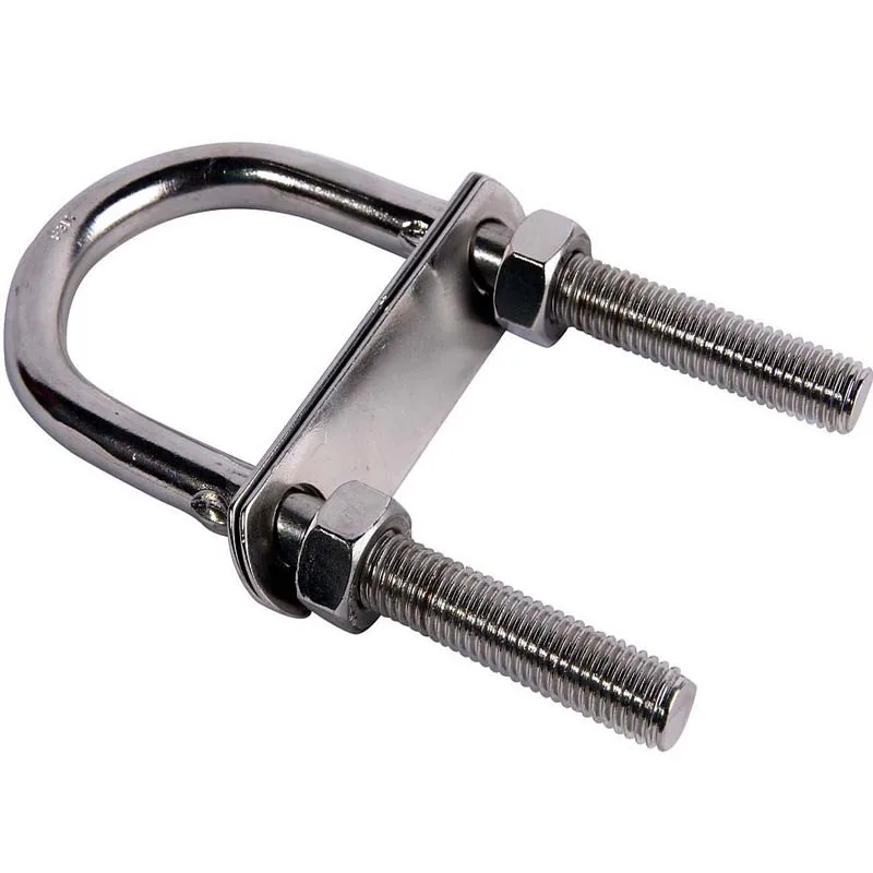 
3/4 Stainless Steel AISI304 AISI316 Round U Bolt Pipe Clamp With Washers And Nuts Manufacturer Similar DIN3570 