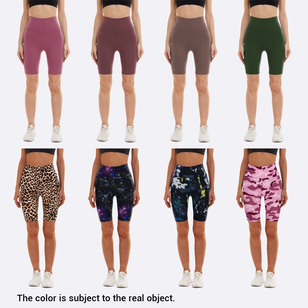 new arrival custom printing high waist comfortable booty women leggings shorts Yoga Biker Shorts for Running and Cycling