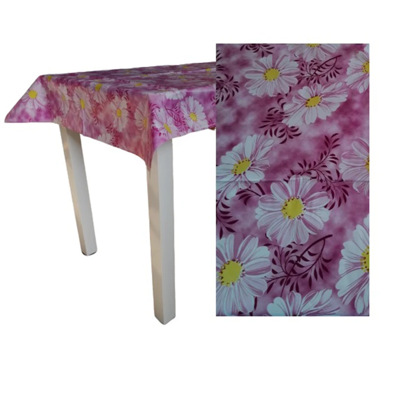 Home restaurant PVC tablecloth custom PVC material printed plastic tablecloth