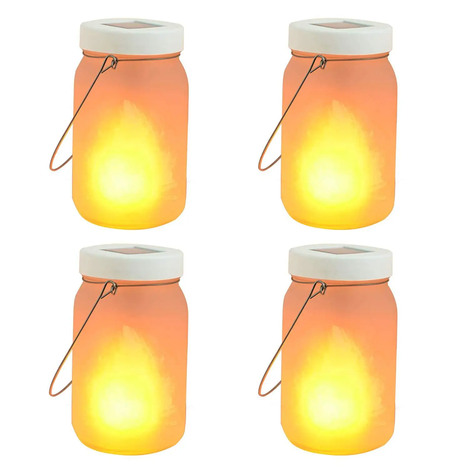 Уличный светильник на солнечной батарее Mason Jar подвесной стеклянный фонарь для кемпинга 36 светодиодов с мерцающим