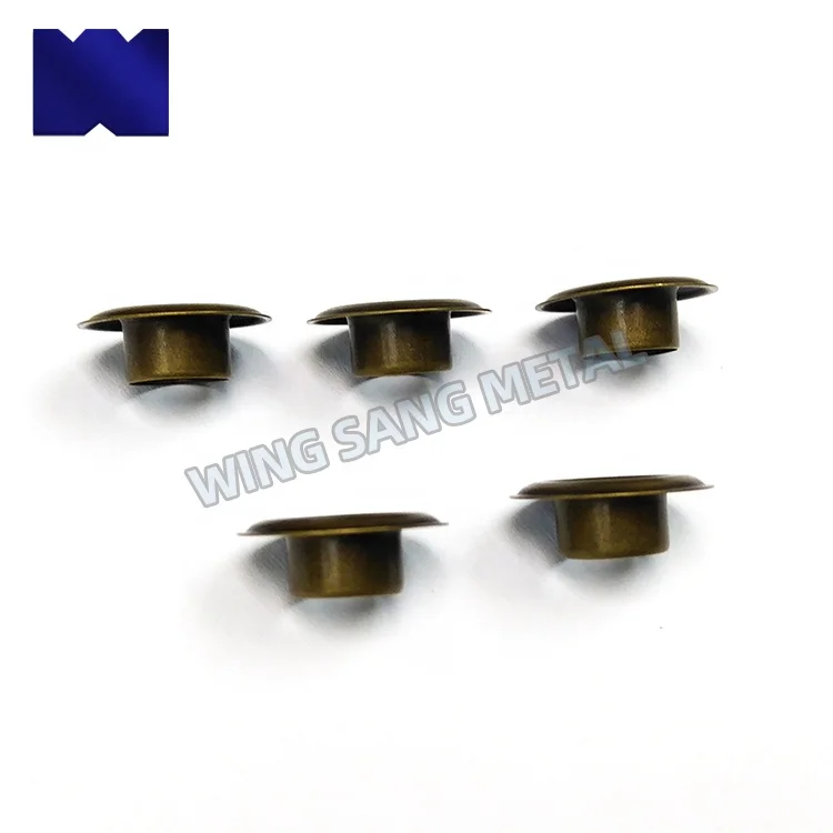 Custom size Round Shape Brass Copper Eyelets Grommets Factory Golden Metal Eyelets and Grommet for Garment Clothing