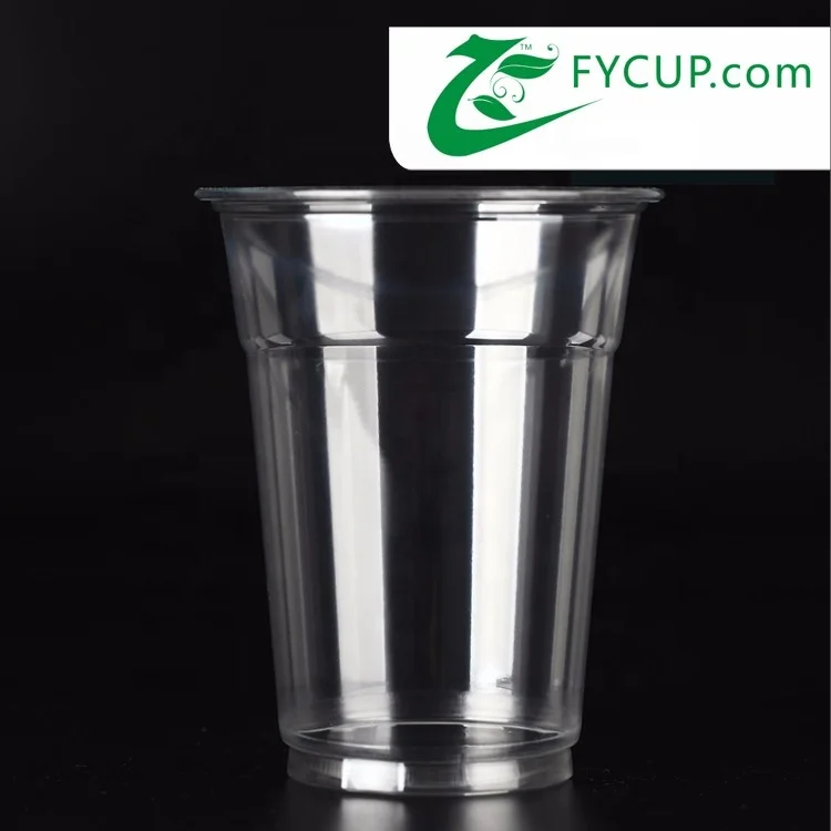 
High quality disposable 16oz clear PET cold drink plastic cups with dome lid 