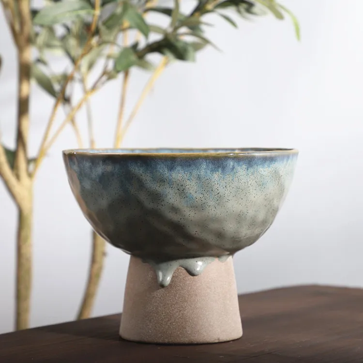 Hot sale wholesale modern hotel decorative footed garden supplies ceramic succulent planter