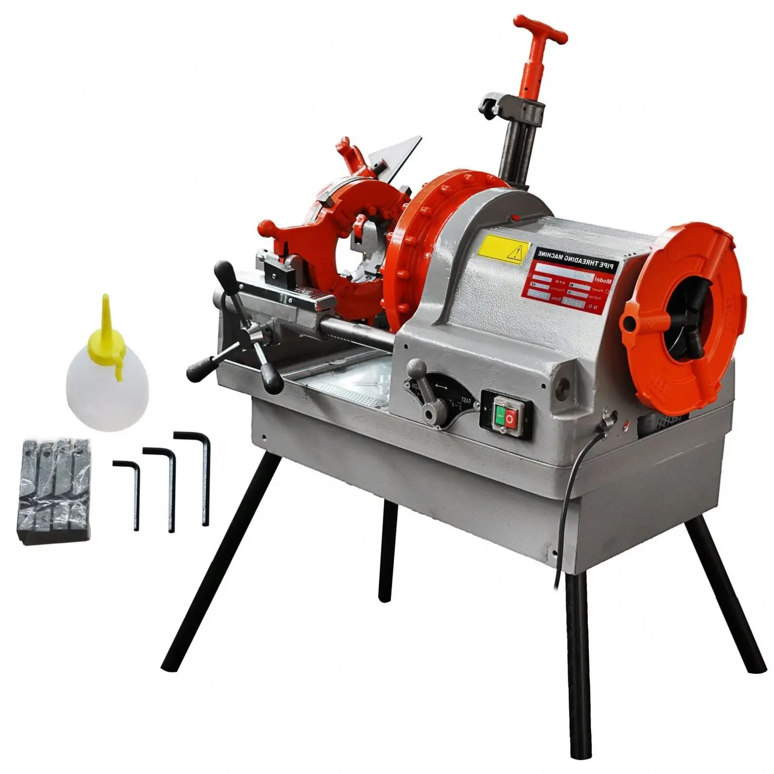 Портативная Резьбовая машина 750 Вт 220 В Автоматическая электрическая для резки труб с храповым механизмом