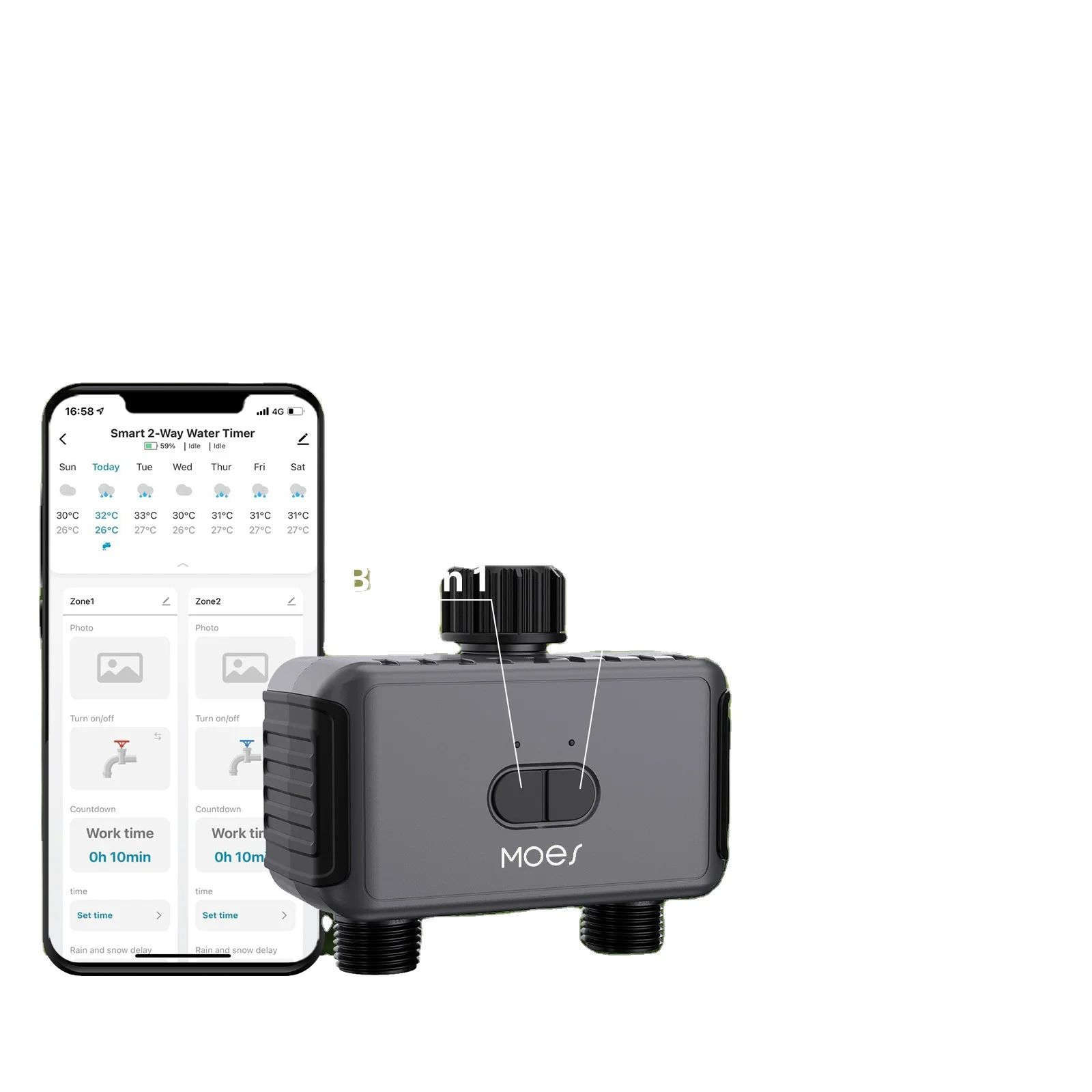 Smart Farm Sprinkler Water Irrigation Automatic Timer Valve Watering Timer For Garden Hose