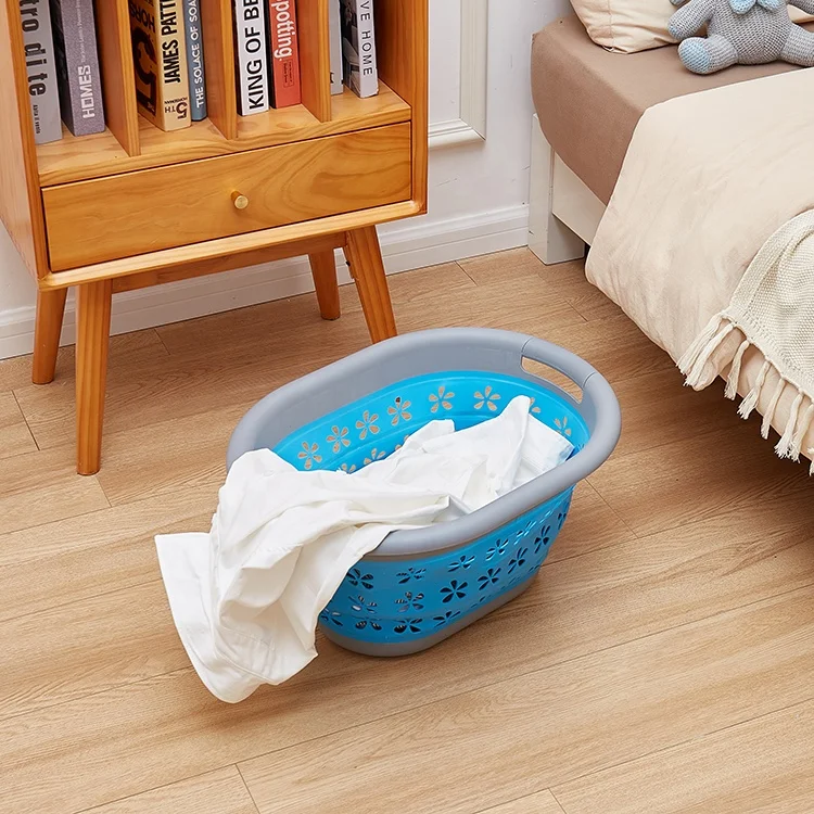 folding storage basket Canvas Laundry Basket Foldable Gift Baskets for Kids, Office, Bedroom, Clothes,Toy