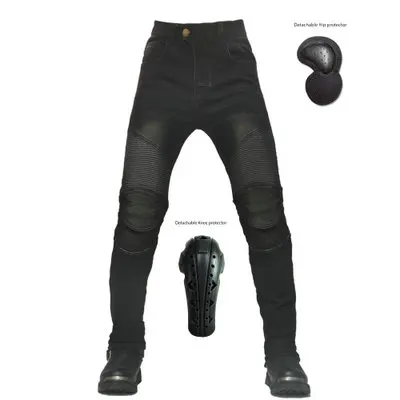 
New motorcycle jeans men and women motorcycle riding pants winter plus velvet waterproof and warm racing pants 