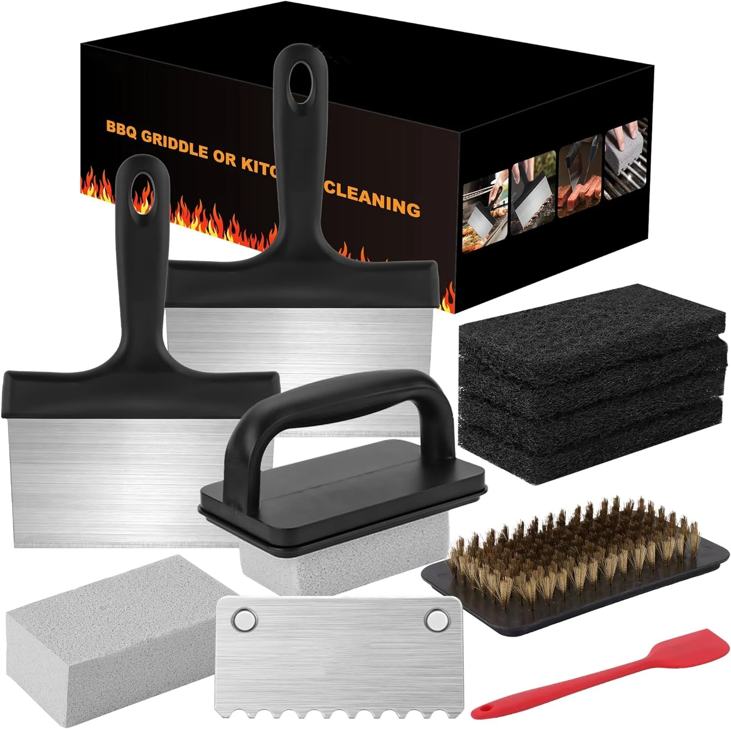 Набор для чистки сковородок для Blackstone Griddle, набор для чистки, аксессуары для гриддла, легко удаляемое пятно