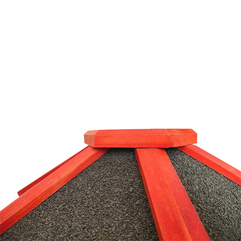 Rainproof Garden Outdoor Decorative Column Type Wooden Floor Type Feeder Bird Feeder for Outside with Pole